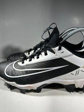 Nike Vapor Edge Shark 2 Youth Boys Football Cleats Size 5 5Y Black White Sneaker